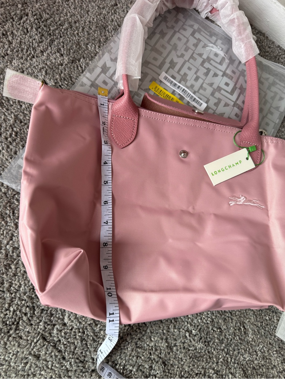 Longchamp Le Pliage Pink Nylon Tote Bag - Picture 5 of 7